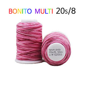 Bonito 20s/8 (보니또 무지개 실)-G2003 핑크멀티