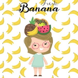 DTP 컷트지]아이스인견-바나나소녀(d0020-2)