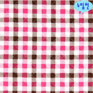 면혼방 누빔천 믹스체크小(핑크)-2968