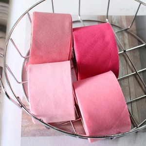 바이어스)면혼방무지-핑크4color