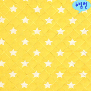 면혼방 누빔천 별(노랑)-3873