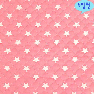면혼방 누빔천 별(핑크)-3871