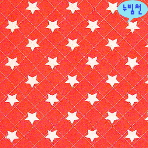 면혼방 누빔천 별(레드)-3874