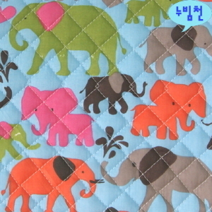 면혼방 누빔천 코끼리大(소라)-2957