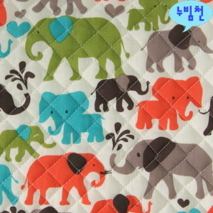 면혼방 누빔천 코끼리大(아이보리)-2955
