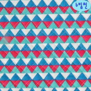 면혼방 누빔천 삼각형(블루)-2386